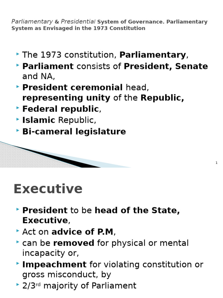 Federal, Parliamentary System | PDF