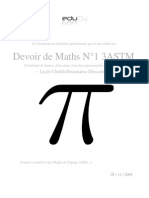 Devoir de Maths N°1 3ASTM: - Lycée Cheikh Bouamama (Descartes)