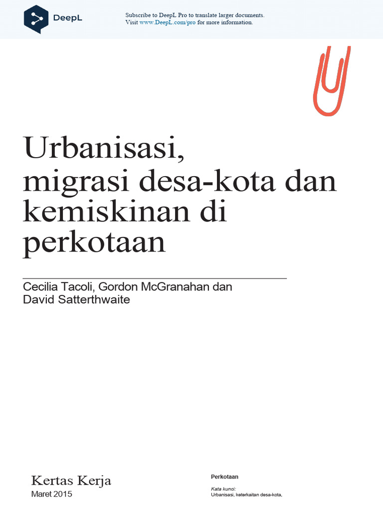 01a Urbanisation, Rural-Urban Migration and Urban Poverty Id | PDF