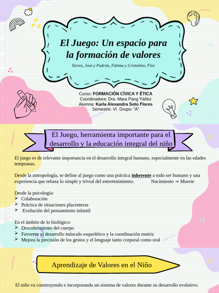 Tema 1. El Juego Un Espacio para La Formación de Valores | PDF