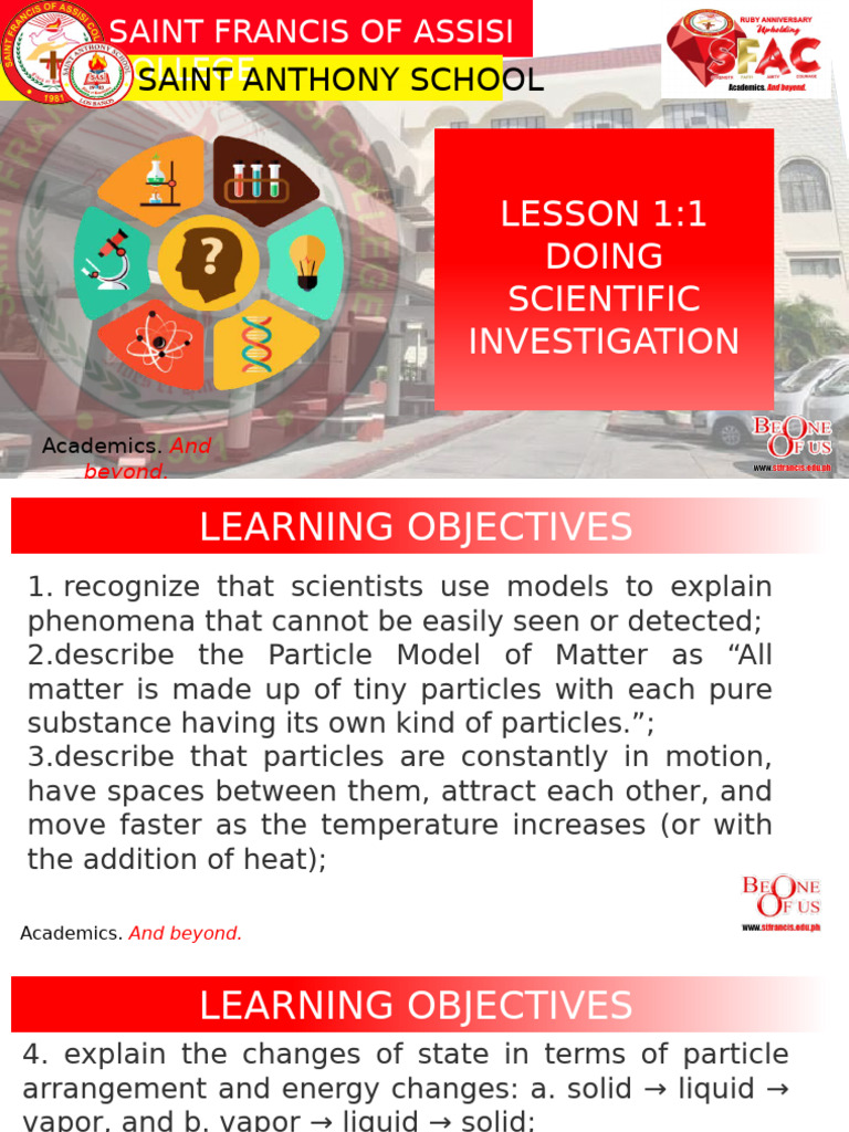 SCIENCE - 7 Q1 Lesson - 1.1 Doing Scientific Investigation | PDF
