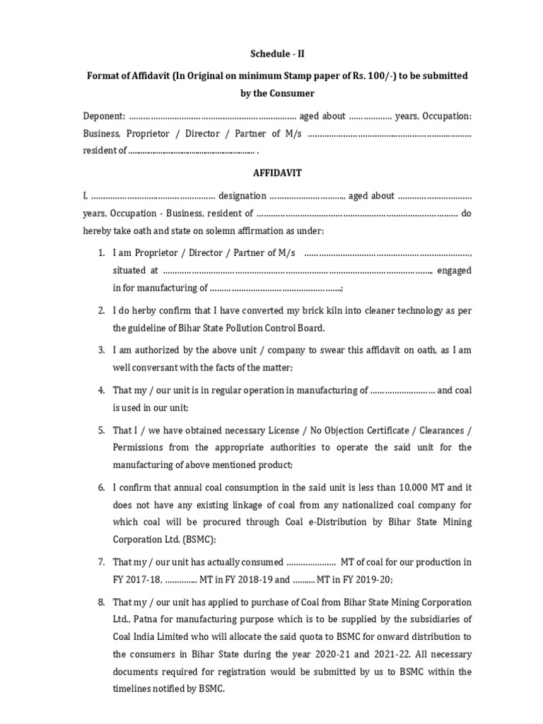 schedule-ii-format-of-affidavit-for-brick-kiln-consumers-pdf