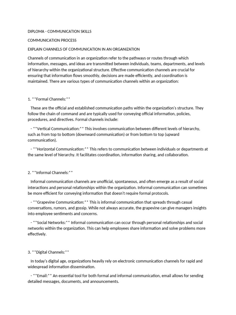 Communication Skills - Communication Process | PDF