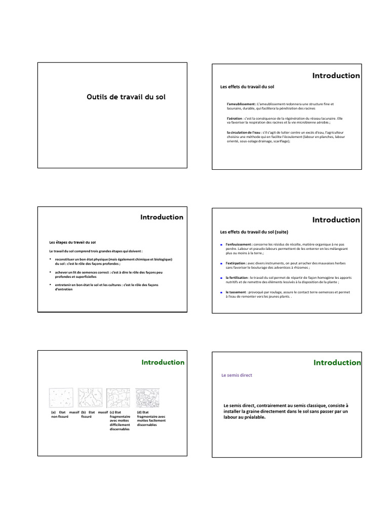 Outils de travail du sol et leurs effets | PDF | Charrue | Sol (pédologie)