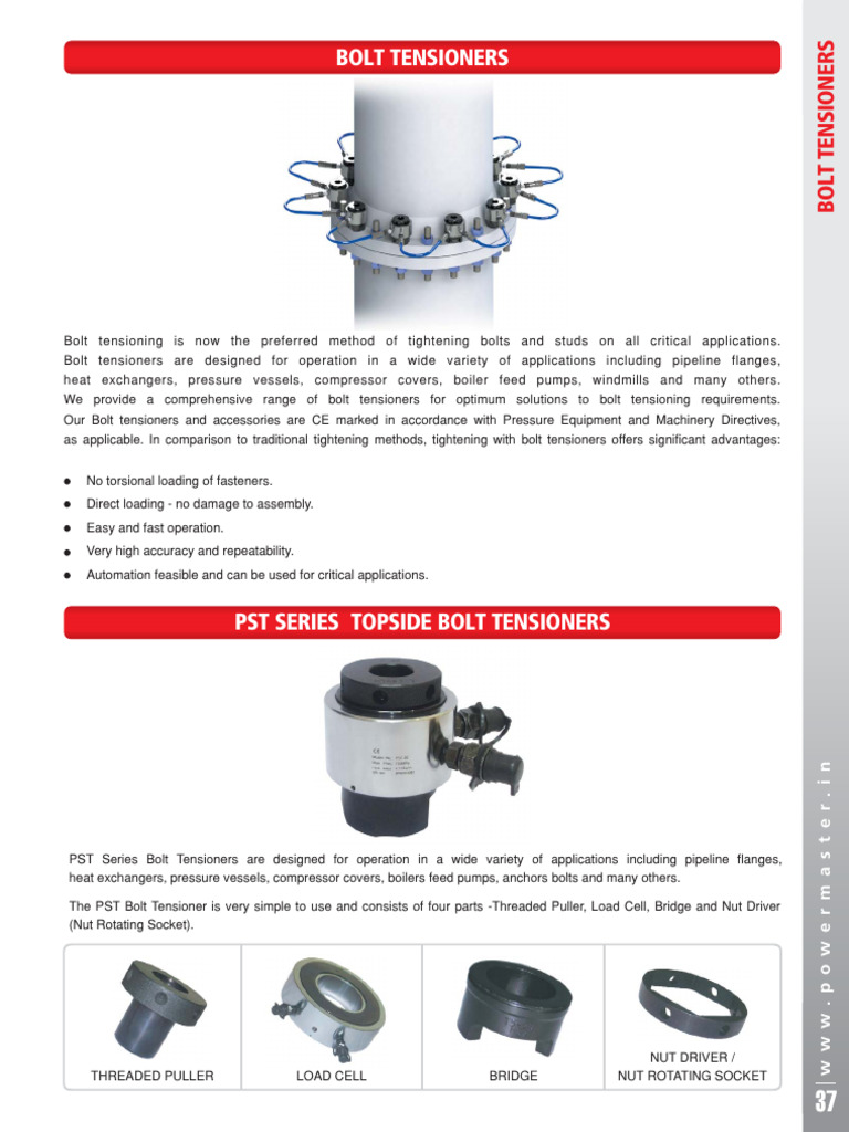 Hydraulic Bolt Tensioners | PDF