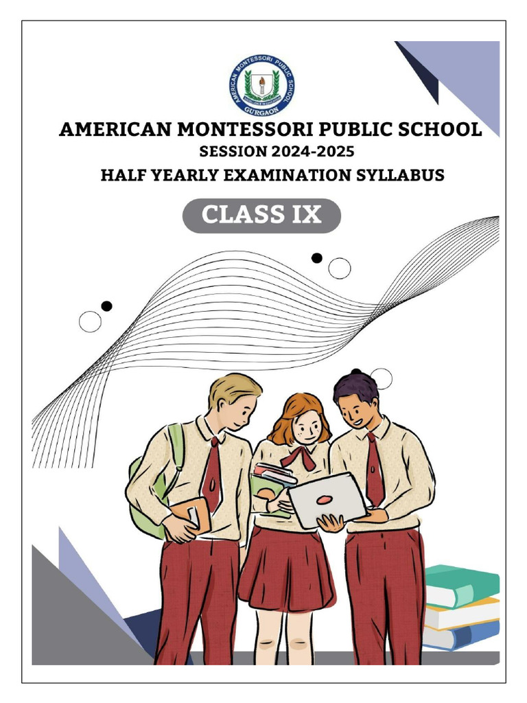 Class IX Mid Term Exam Syllabus Overview | PDF | Geometry | Equations