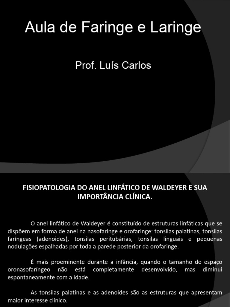 Aula de Faringe e Laringe | PDF