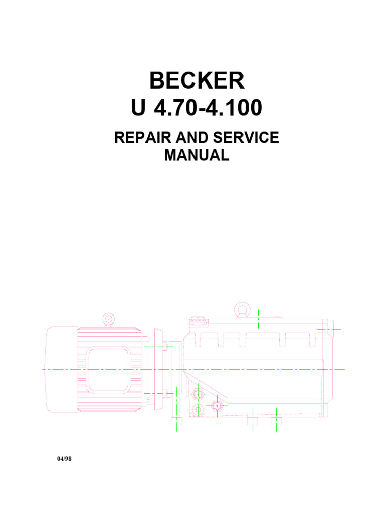 Manual - Becker U 4.70-4.10 Repair and Service | PDF