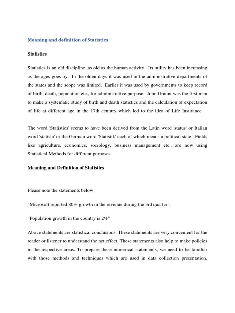 Understanding Statistics Definitions | PDF | Forecasting | Statistics