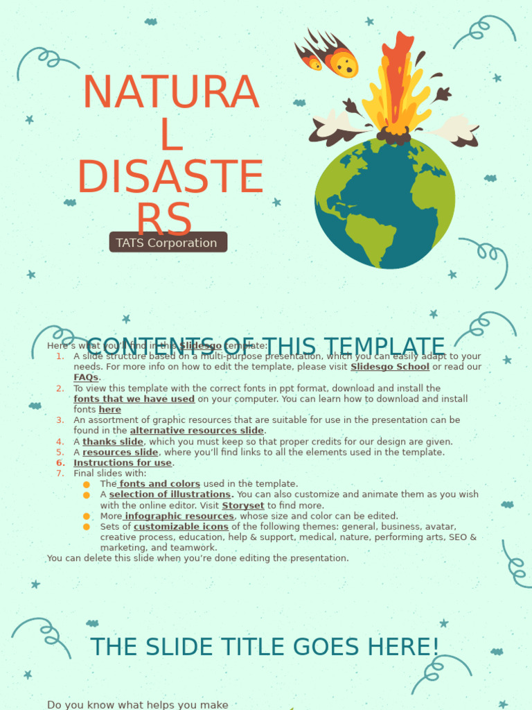 Types Of Natural Disasters Pdf