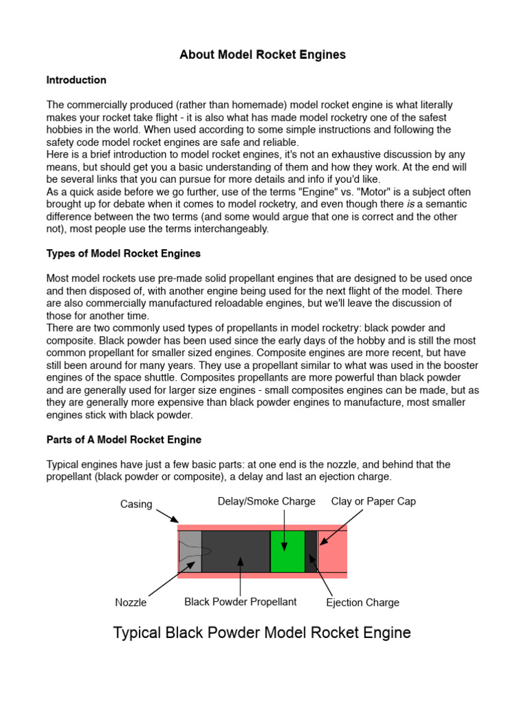 About Model Rocket Engines | PDF