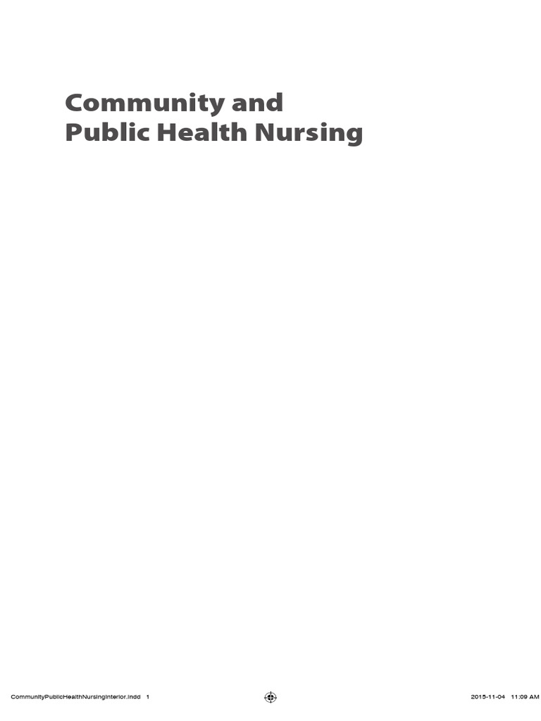Community and Public Health Nursing | PDF