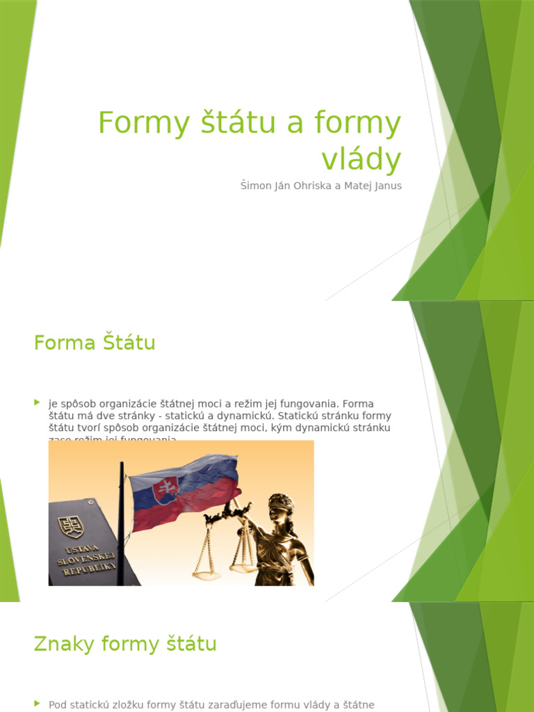 Formy Statu A Vlady | PDF
