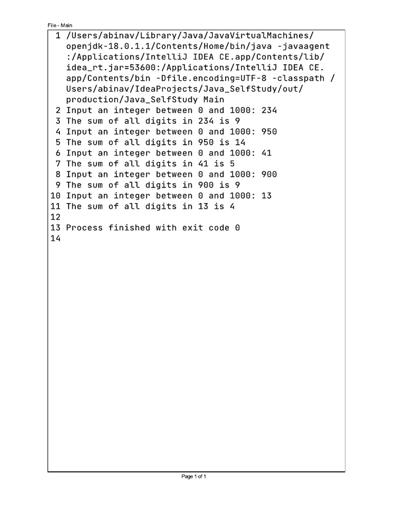 Java Out Puts | PDF