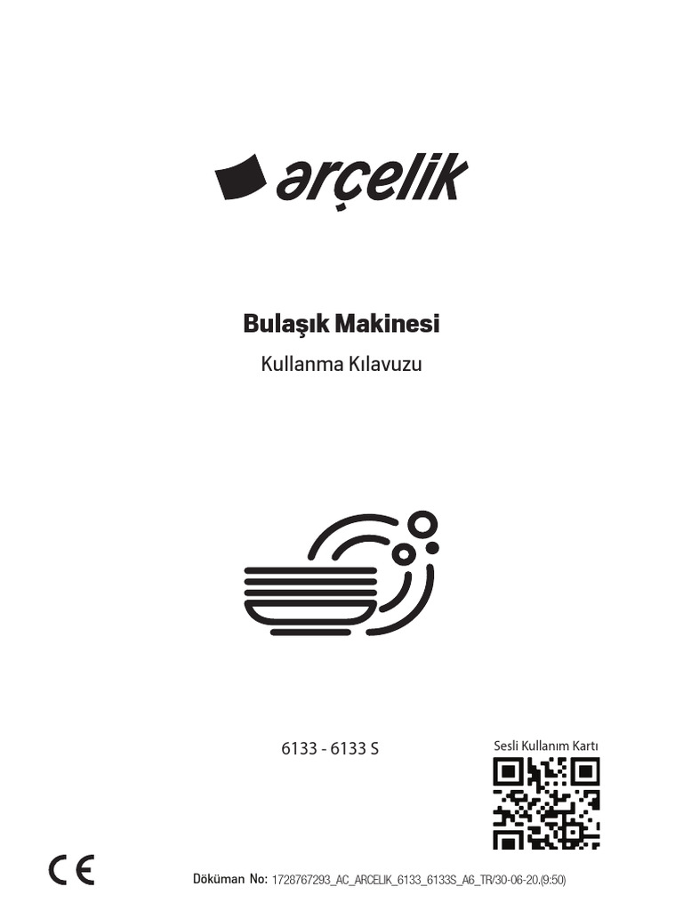 Arcelik 6133 Dishwasher Bulaşık Makinesi Kullanım Kılavuzu | PDF