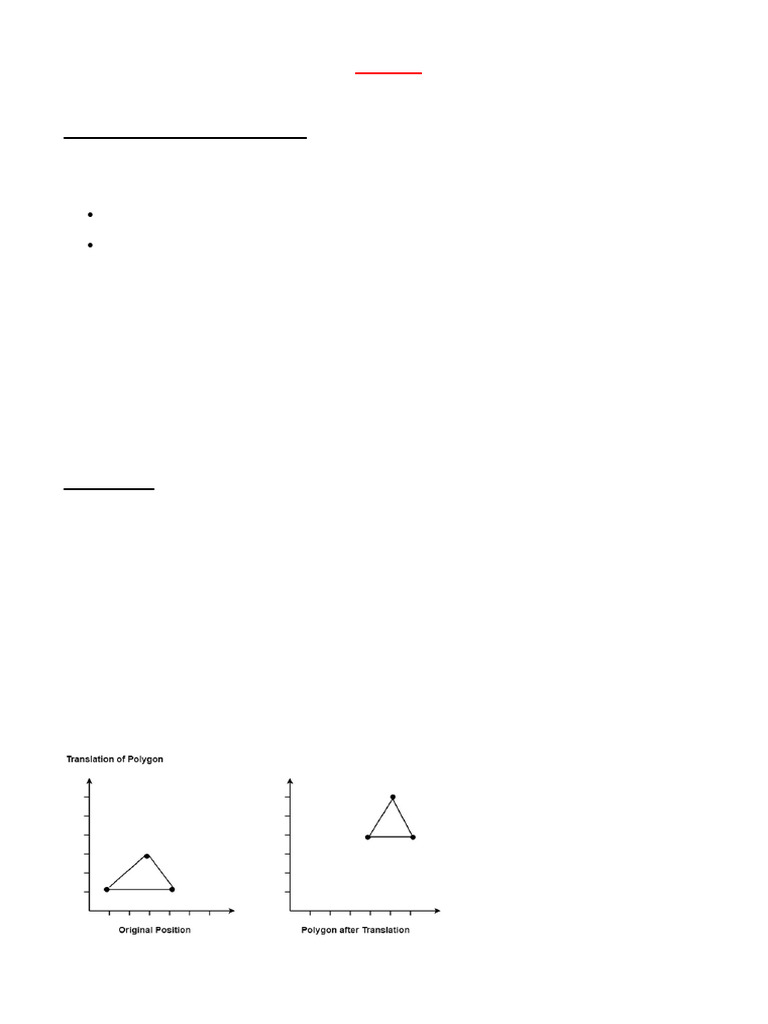 2D Geometric Transformations Explained | PDF | Cartesian Coordinate ...