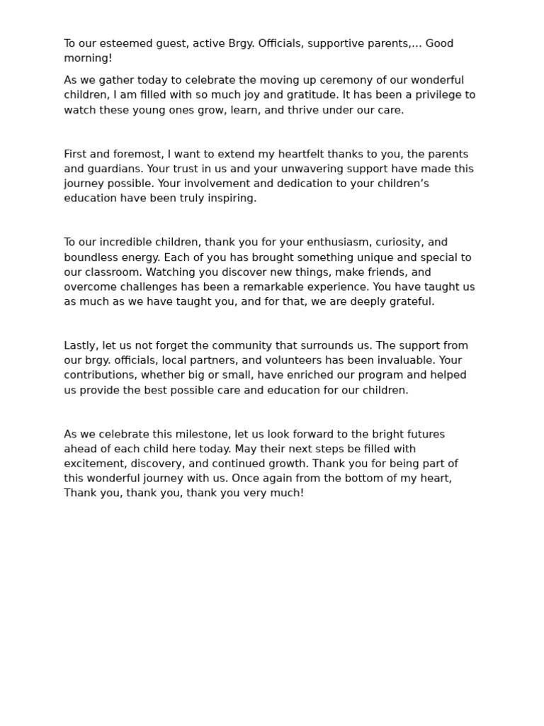 Words of gratitude pdf