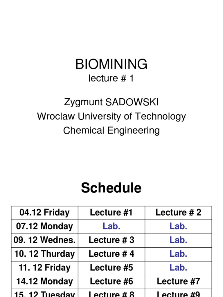 Biomining Overview by Zygmunt Sadowski | PDF