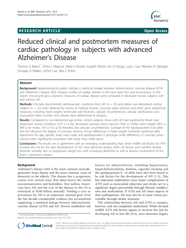 Reduced Clinical and Postmortem Measures of | PDF