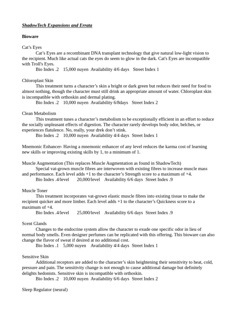 ShadowTech Updates | PDF