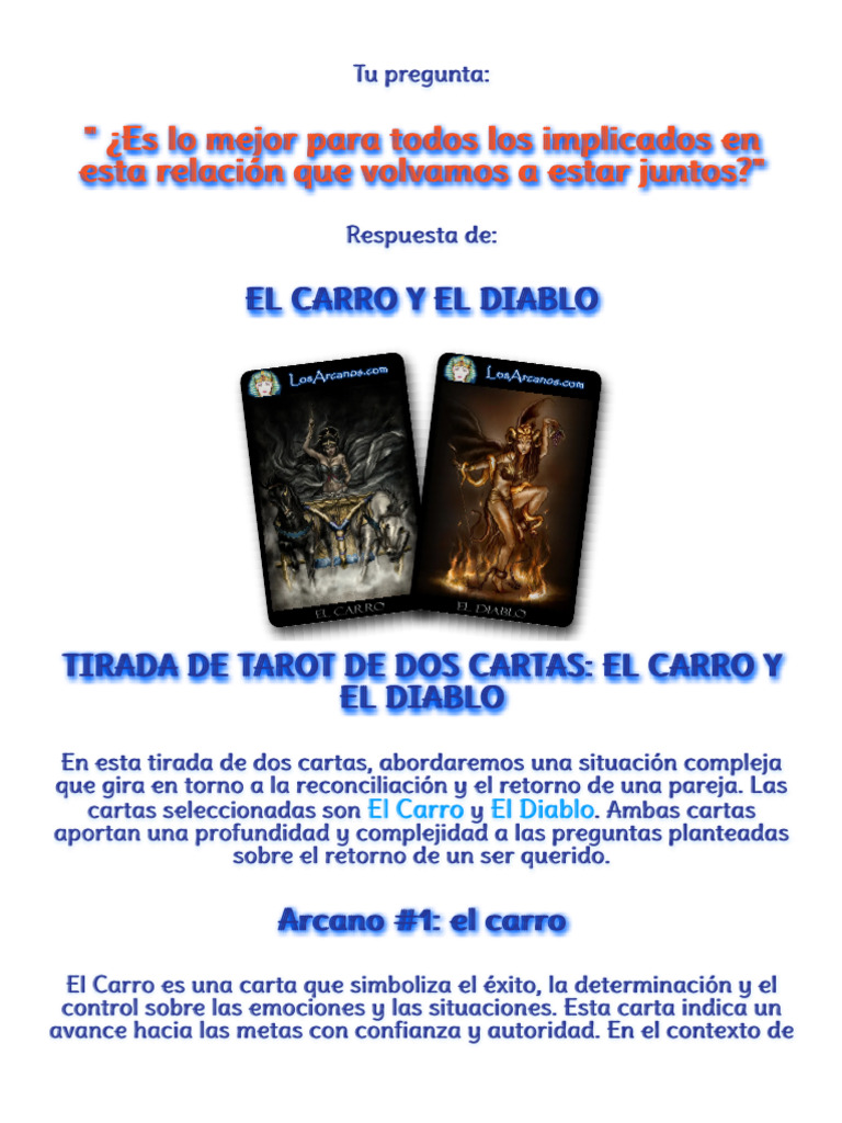 Consulta El Tarot - Tu Respuesta | PDF