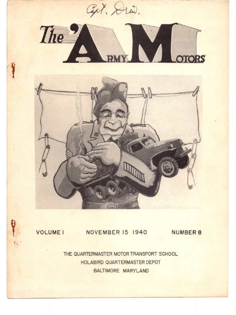 Army Motors V1 N8 November 1940 | PDF