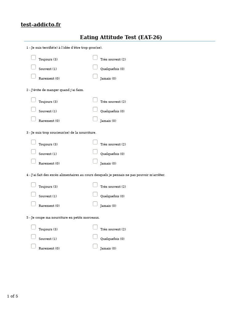 Test Eat 26 | PDF