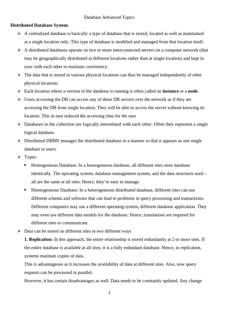 DB Advanced Topics | PDF