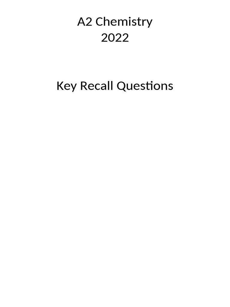 Key Recall QuestionsA22022 2 | PDF