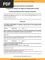 Avaliação Teórica das Regras da FIBA - Vídeo de Treinamento
