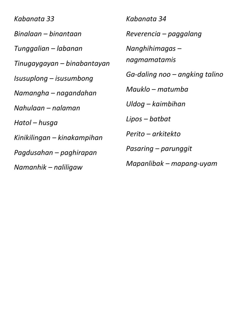 Talasalitaan | PDF