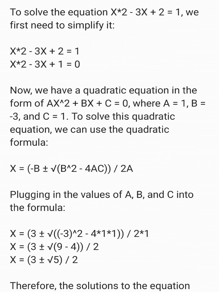 Solve X Squared 256