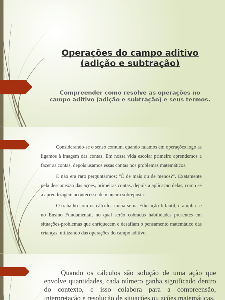 3.a Operações Do Campo Aditivo | PDF