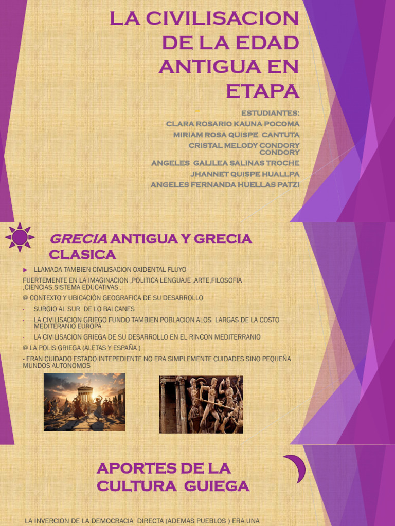 La Civilisacion de La Edad Antigua en Etapa | PDF