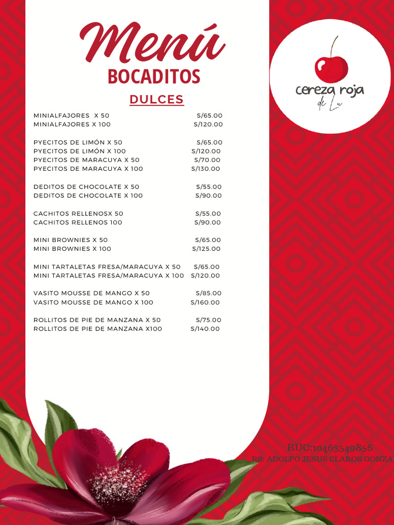 Menu Primavera 2024 | PDF