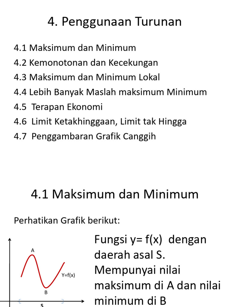 Maksimum dan Minimum dalam Fungsi Matematis | PDF