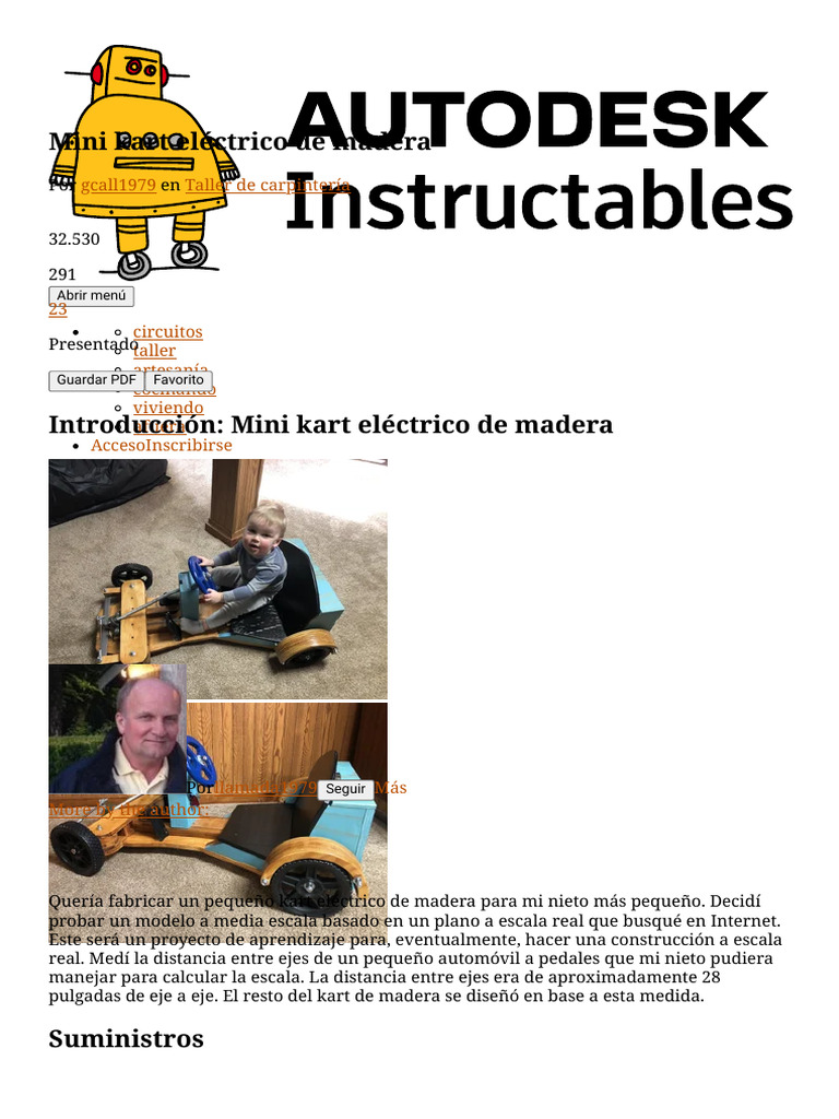 Mini Kart Eléctrico de Madera - 12 Pasos (Con Imágenes) - Instructables ...