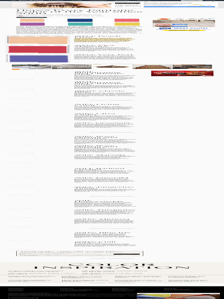 Every Pantone Color of The Year From 2000 To 2024 | PDF