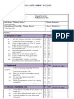 DSE Risk Assessment Checklist Oct 2011