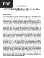 Julius Evola: Sintesi Di Dottrina Della Razza