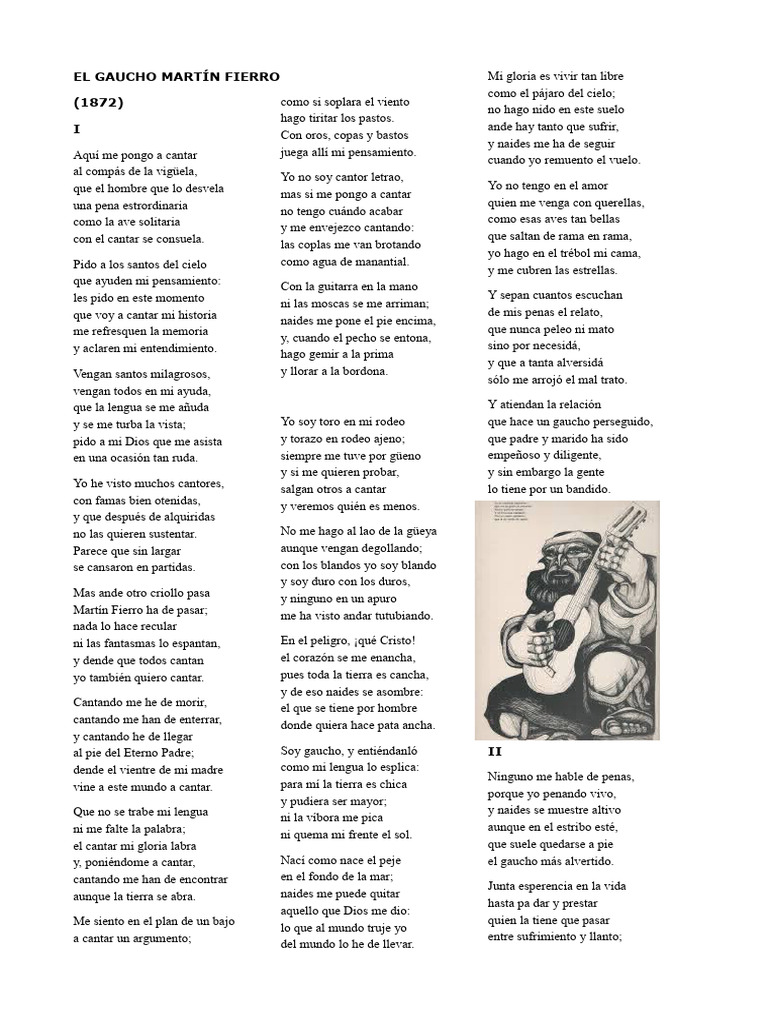 El Gaucho Martín Fierro | PDF, image size:768x1024