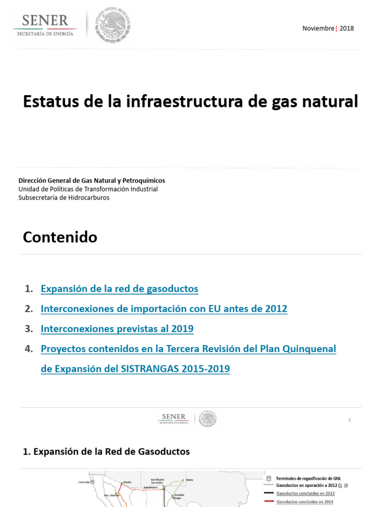 Infraestructura de Gas Natural en México | PDF