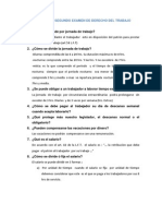 Guia para El Segundo Examen de Derecho Del Trabajo