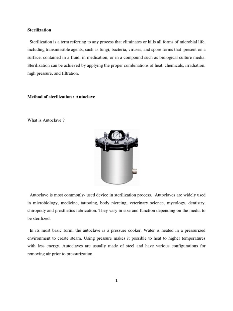 A Comprehensive Guide to Autoclave Sterilization Principles, Methods