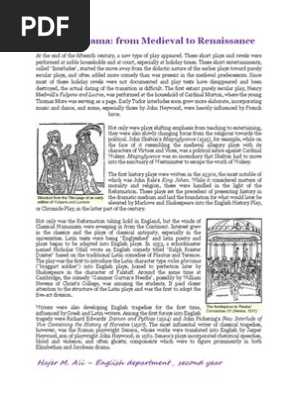 English drama from Medieval to Renaissance