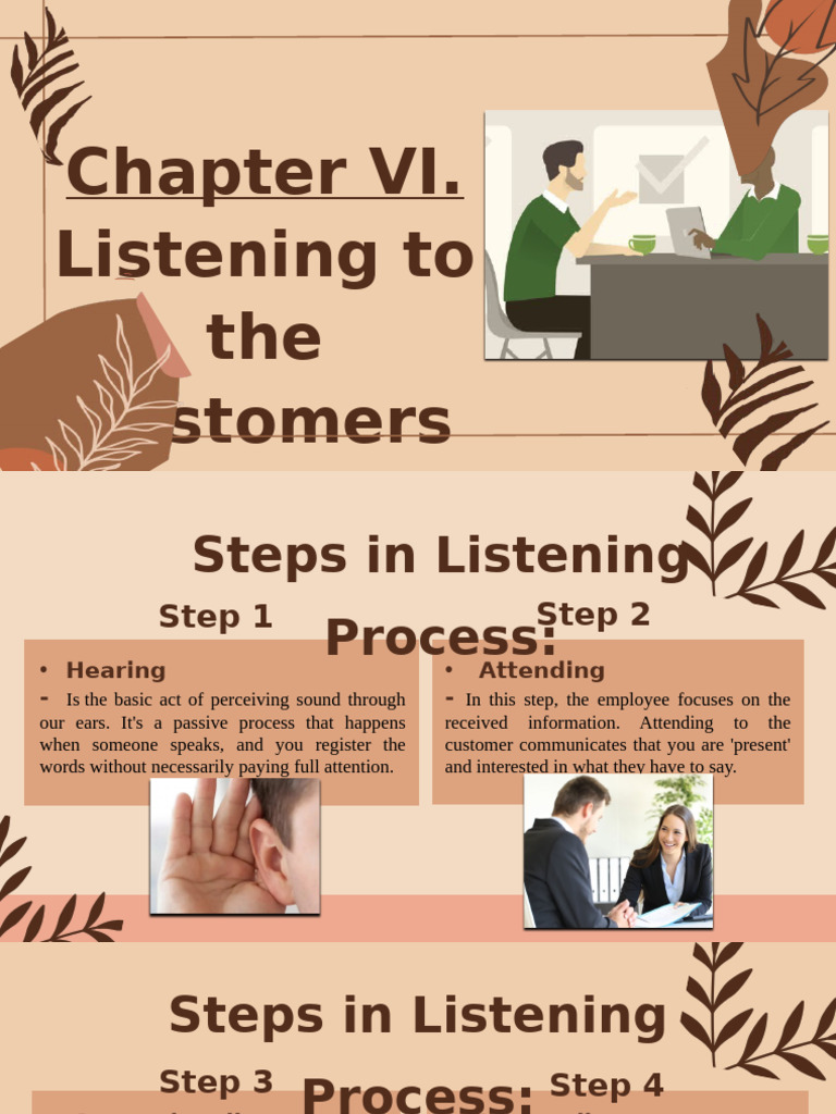 Listening To Customers Pdf
