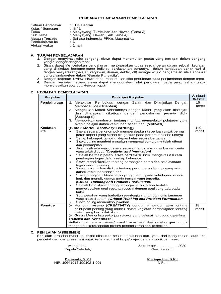 RPP Pak Karly | PDF
