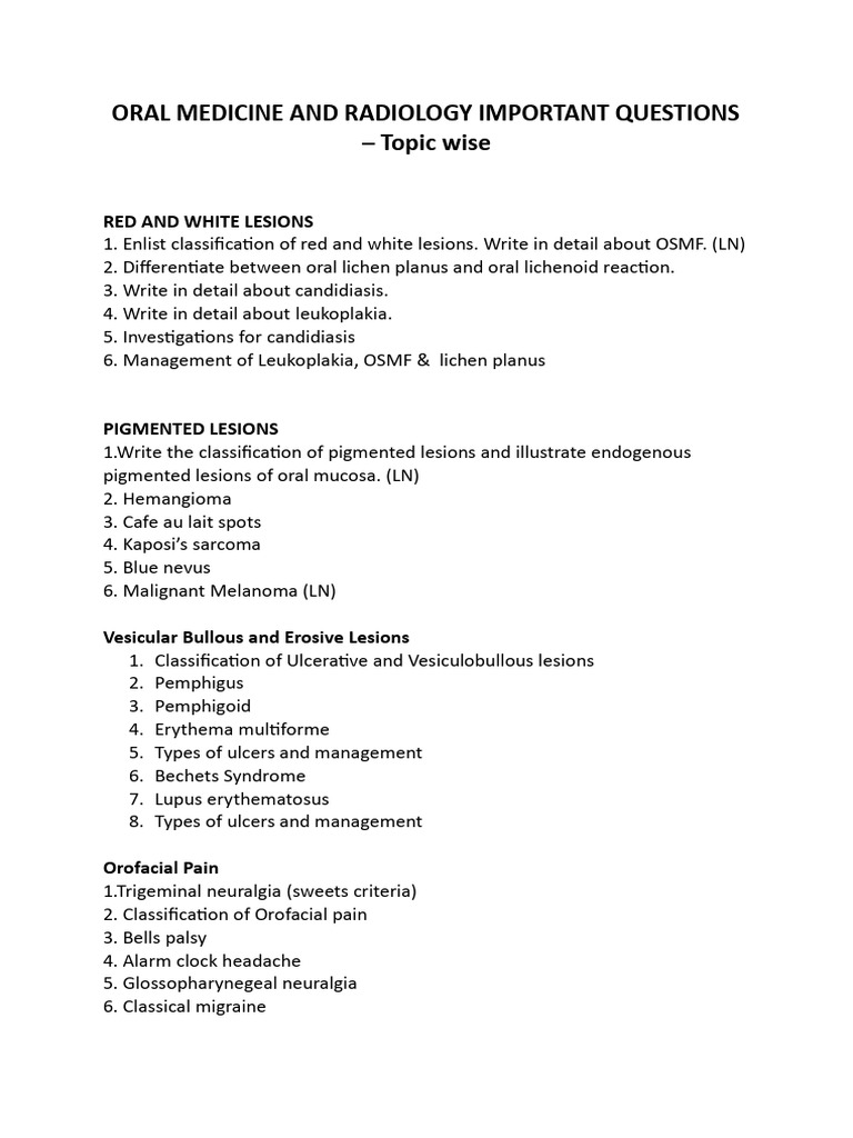 Omr important questions topic wise pdf
