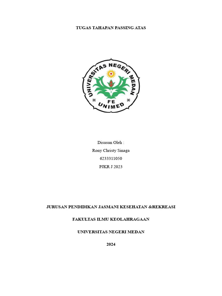 TUGAS TAHAPAN PASSING ATAS - Rony C. Sinaga-1 | PDF