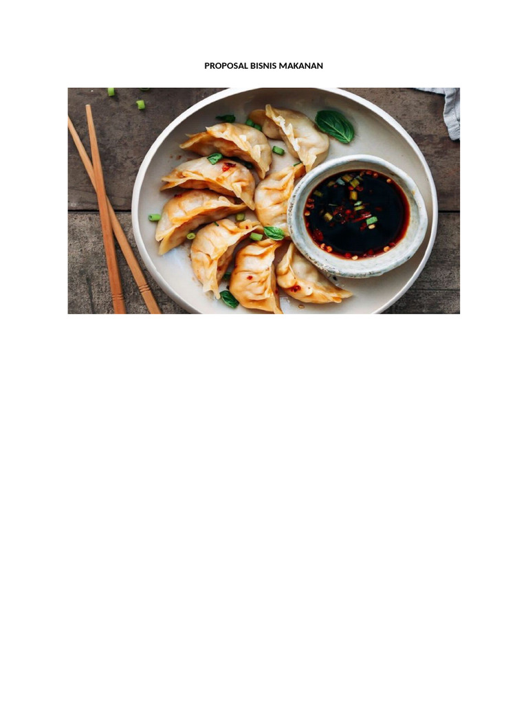 Proposal Bisnis Makanan Pdf